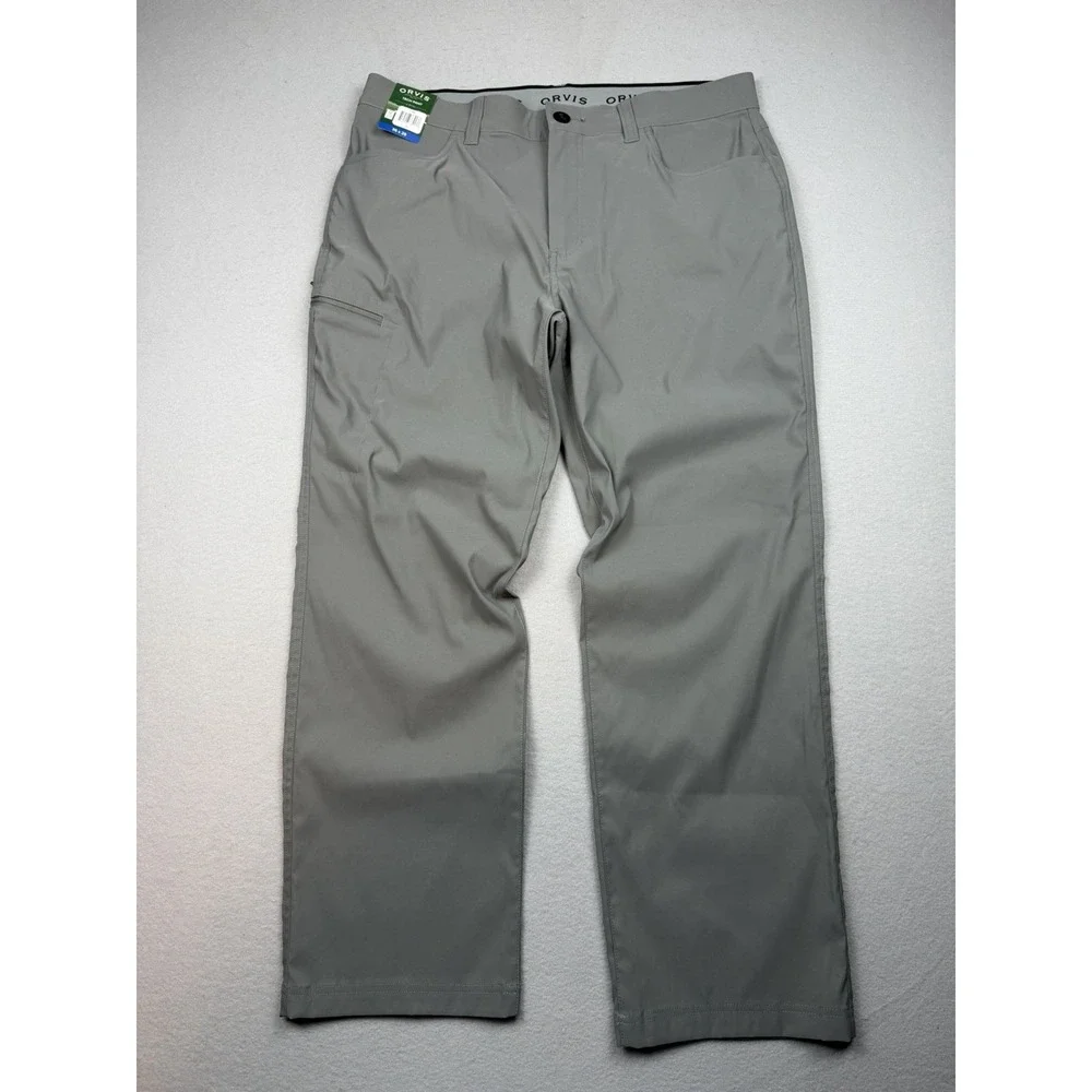 Orvis Tech Hiking Pants Mens 36x29 Gray Stretch Nylon Outdoor - NEW WITH TAGS